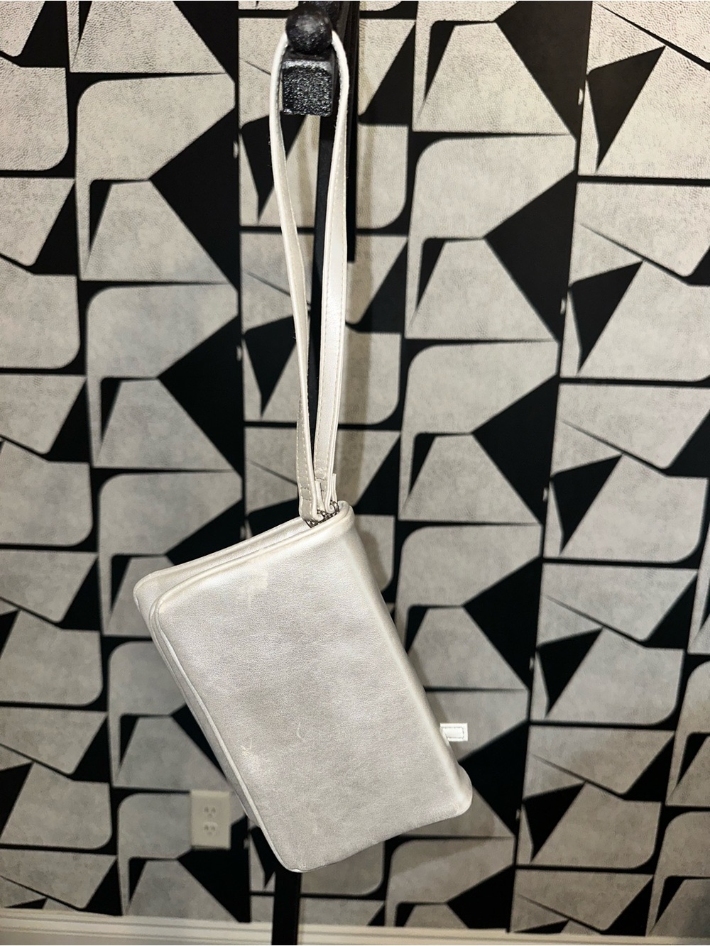 Silver Women’s Wristlet Bag - Metallic Silver